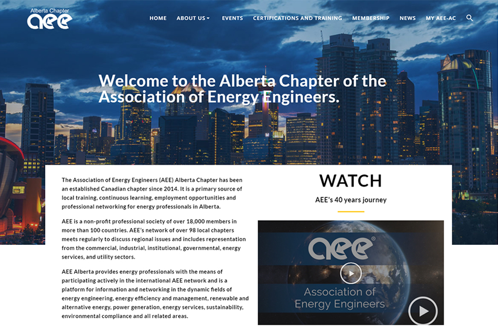 Energy website company design